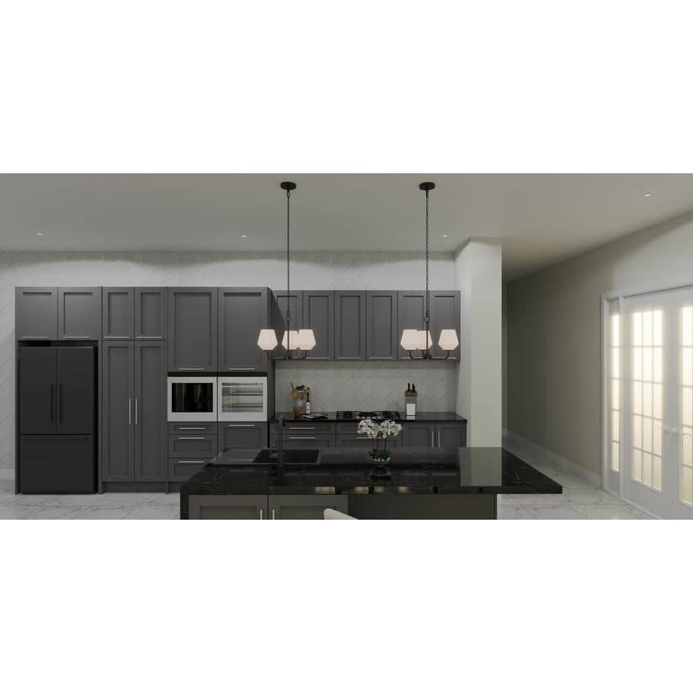 Nielson Matte Black 3-Light Glass Pendant
