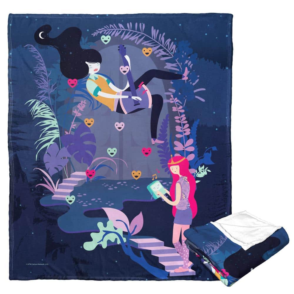 THE NORTHWEST GROUP Adventure Time Silk Touch Throw Blanket Songs in The Garden