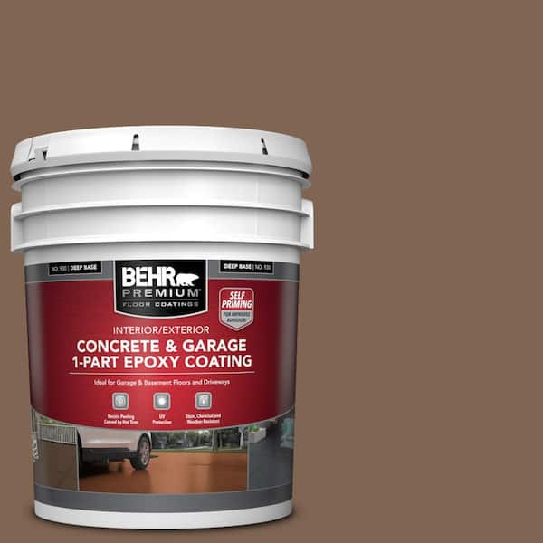 BEHR PREMIUM 5 gal. #N240-7 Joshua Tree Self-Priming 1-Part Epoxy Satin Interior/Exterior Concrete and Garage Floor Paint