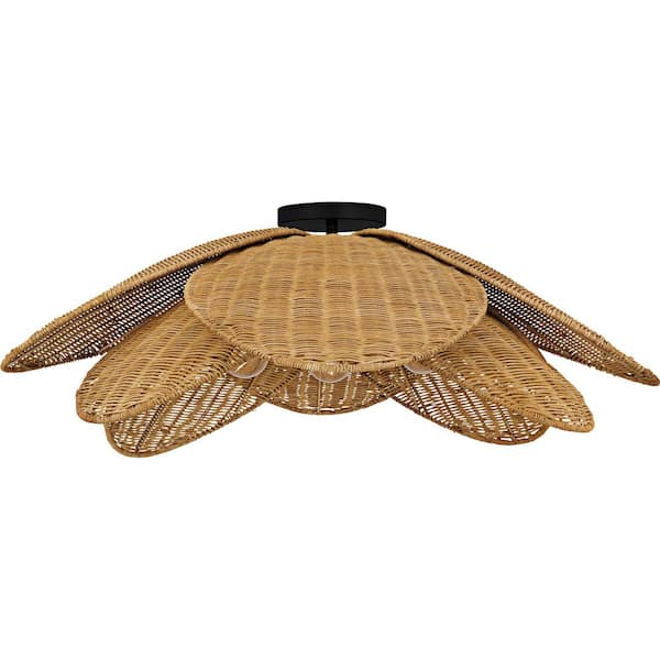 Quoizel Willa 30 in. Matte Black Semi-Flush Mount