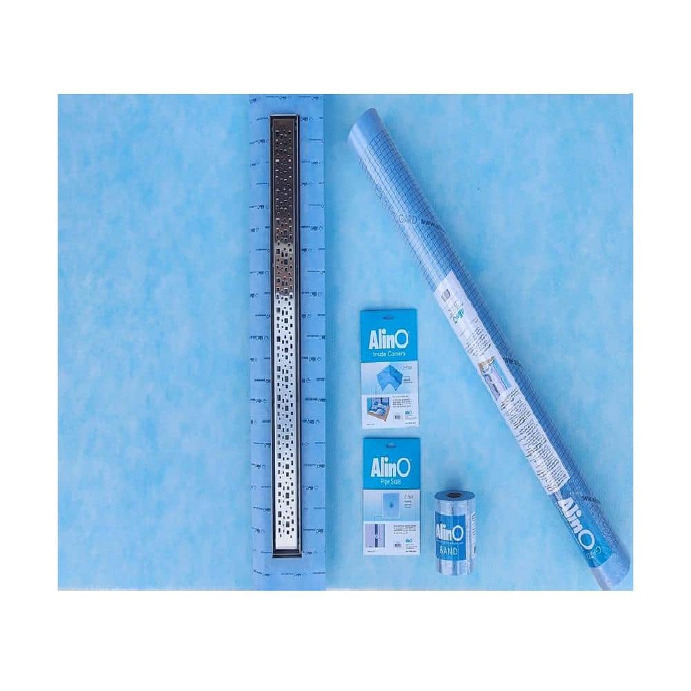 60 in. x 72 in. Linear Center Drain Shower Kit with 54 in. 2-in-1 (Stainless steel/Tile Insert) Nickel Drain price history on PriceWatchPro