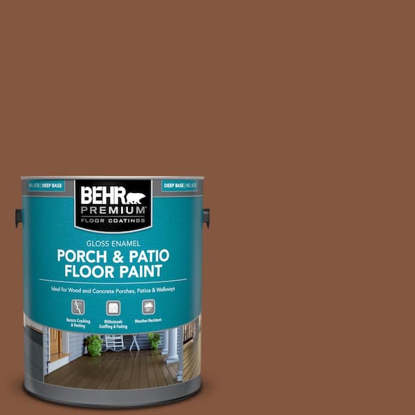 BEHR PREMIUM 1 gal. #230F-7 Florence Brown Gloss Enamel Interior/Exterior Porch and Patio Floor Paint