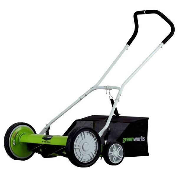 Green Works 20 in. Manual Walk Behind Reel Mower