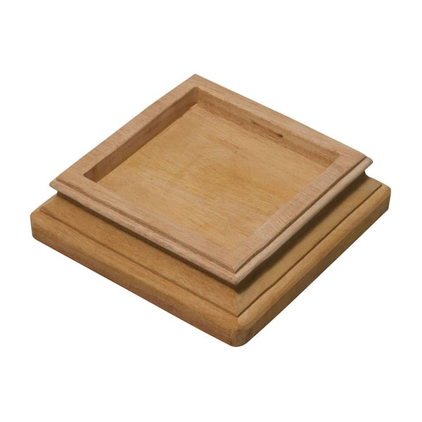 Protectyte 4 in. x 4 in. West Indies Miterless Wood Post Cap with Black Stainless Pyramid