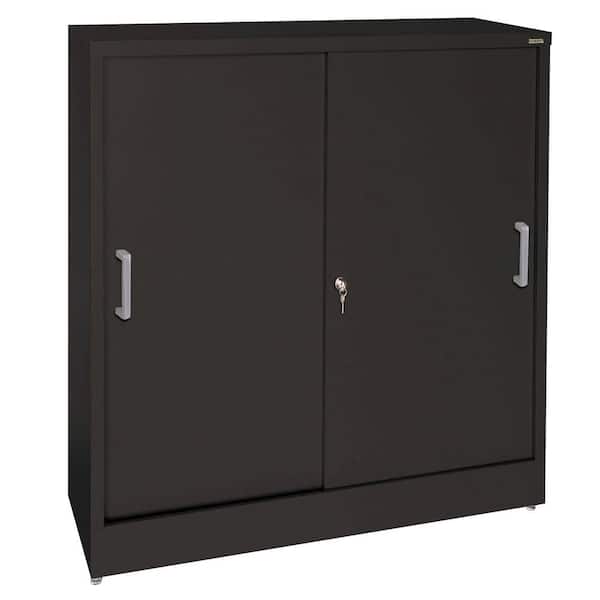 Sandusky Elite Series Steel Freestanding Garage Cabinet in Black (36 in. W x 42 in. H x 18 in. D)