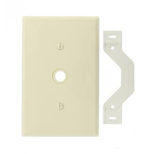 1-Gang Midway 0.406 in. Hole Device Telephone/Cable Wall Plate, Light Almond