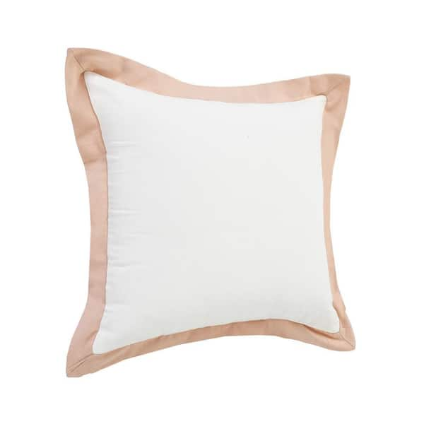 White and best sale blush throw pillow