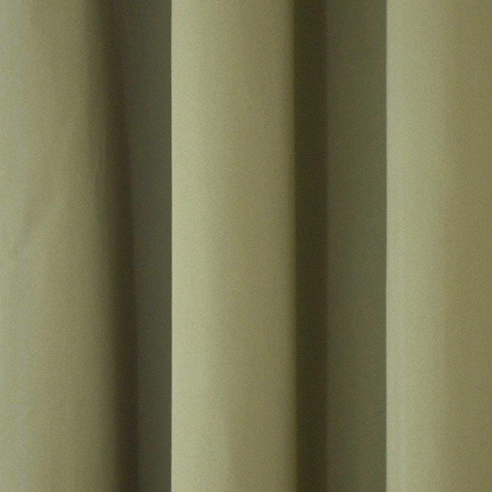 Moss Green Blackout Polyester Grommet Window Curtains, 42" x 63"