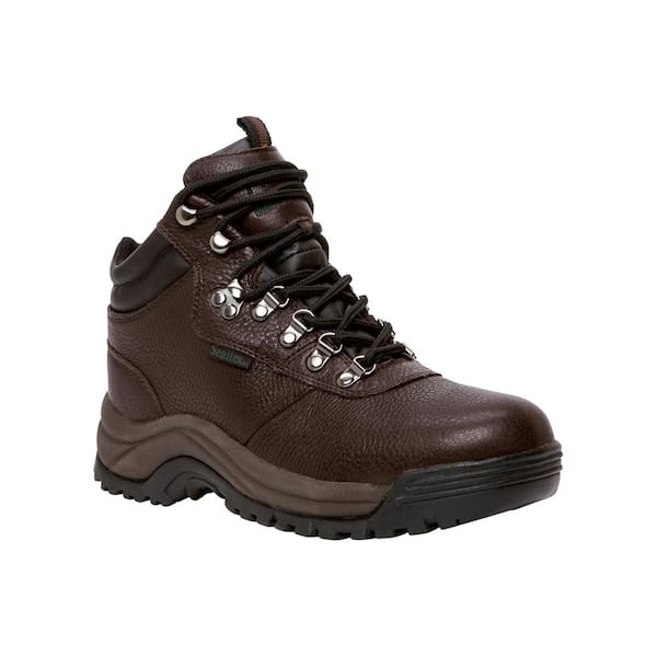 Propet Men's CliffWalker Waterproof 4'' Work Boots - Soft Toe - Bronco Brown Size 7.5(M)