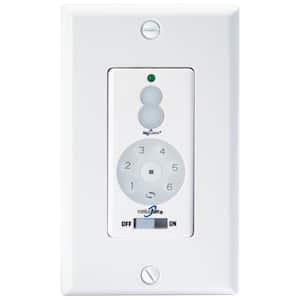 Aire-Control 6-Speed 32 Bit Dimmer Fan Control with Wallplate Switch, White