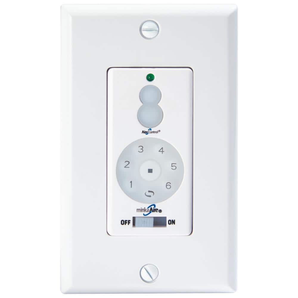 White Plastic Wall Control for Ceiling Fans