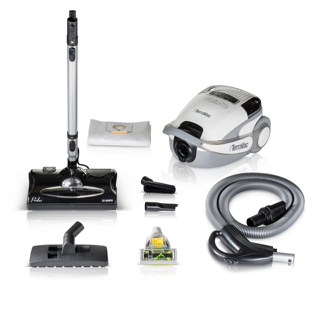 Prolux White TerraVac 5-Speed Quiet Canister Vacuum Cleaner with Sealed HEPA  Filter Prolux_Terra_W The Home Depot