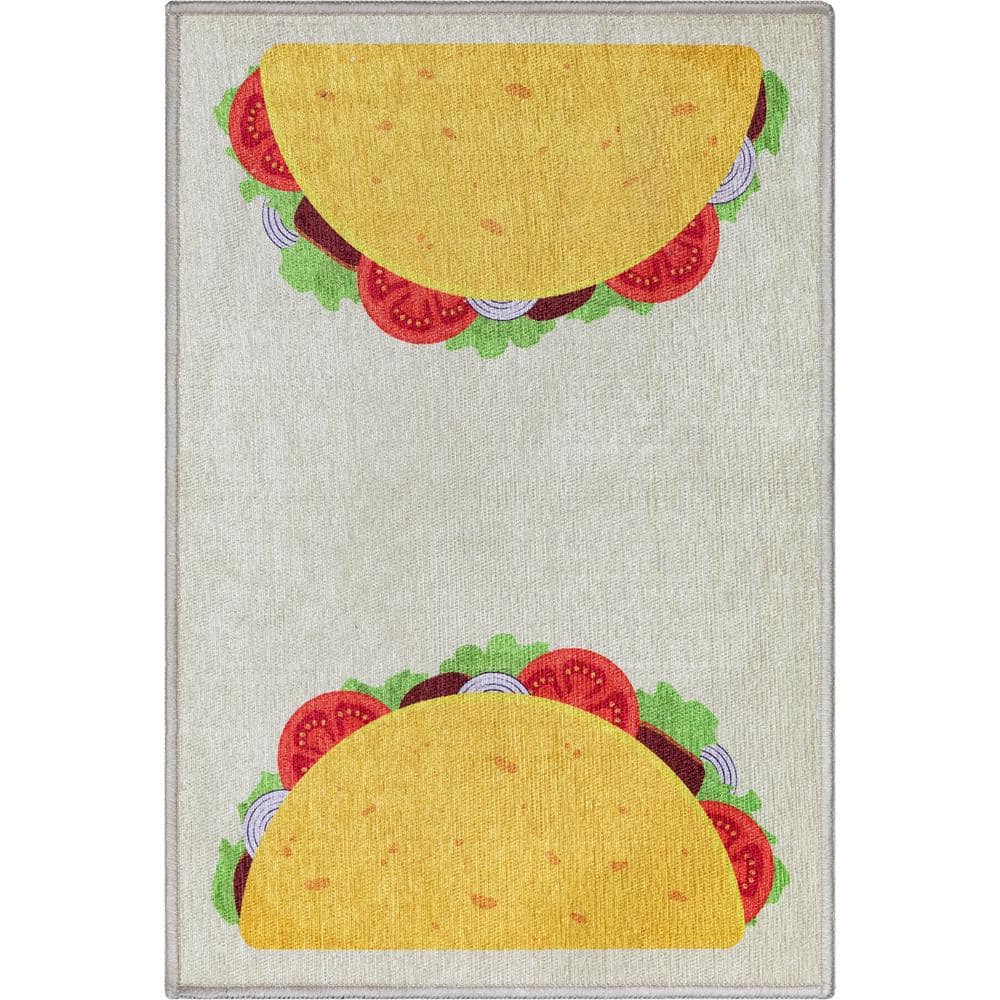 Apollo Double Taco Modern Printed Multi Yellow 2 ft. x 3 ft. Area Rug price history on PriceWatchPro