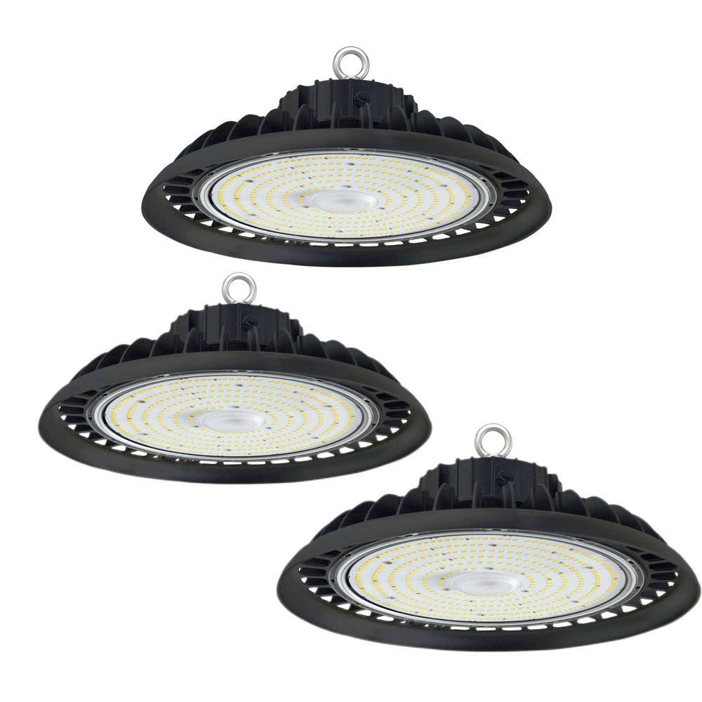 11in. 450-Watt Equivalent Integrated UFO LED Dimmable Black High Bay Light,5000K Lighting 0-10V Dimmable Bay Light 3Pack price history on PriceWatchPro