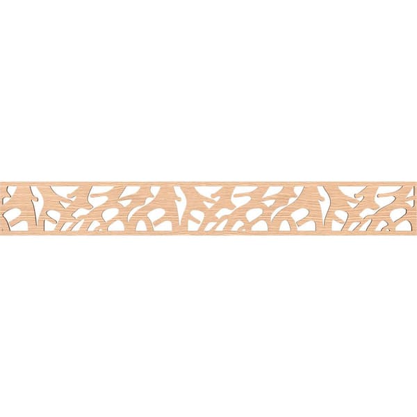 Ekena Millwork Manton Fretwork 0.25 in. D x 46.5 in. W x 6 in. L Red Oak Wood Panel Moulding