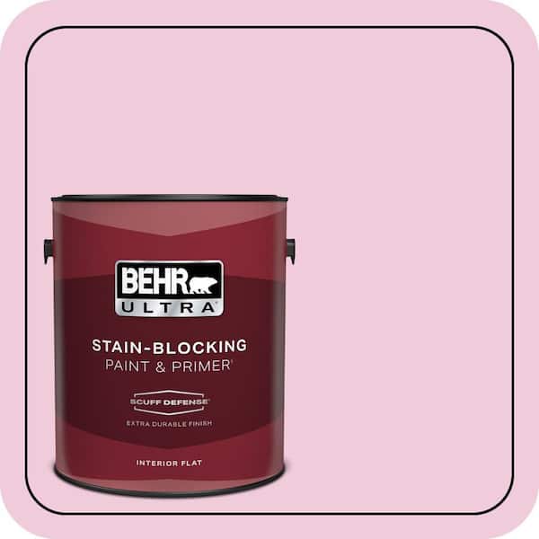 BEHR ULTRA 1 gal. #P130-1 Piggy Bank Extra Durable Flat Interior Paint & Primer