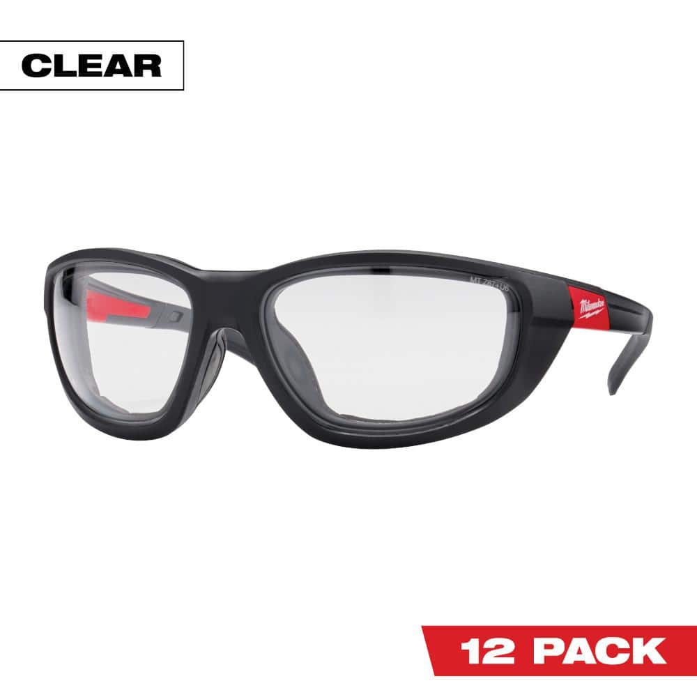 Milwaukee Performance Safety Glasses with Clear Fog-Free Lenses and Gasket  (12-Pack) 48-73-2040X12 The Home Depot