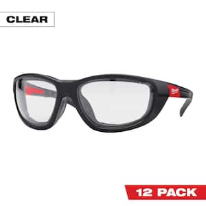 Performance Safety Glasses with Clear Fog-Free Lenses and Gasket (12-Pack)