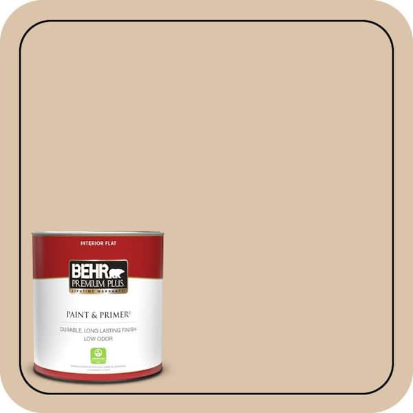 BEHR PREMIUM PLUS 1 qt. #PPU4-08 Plateau Flat Low Odor Interior Paint & Primer
