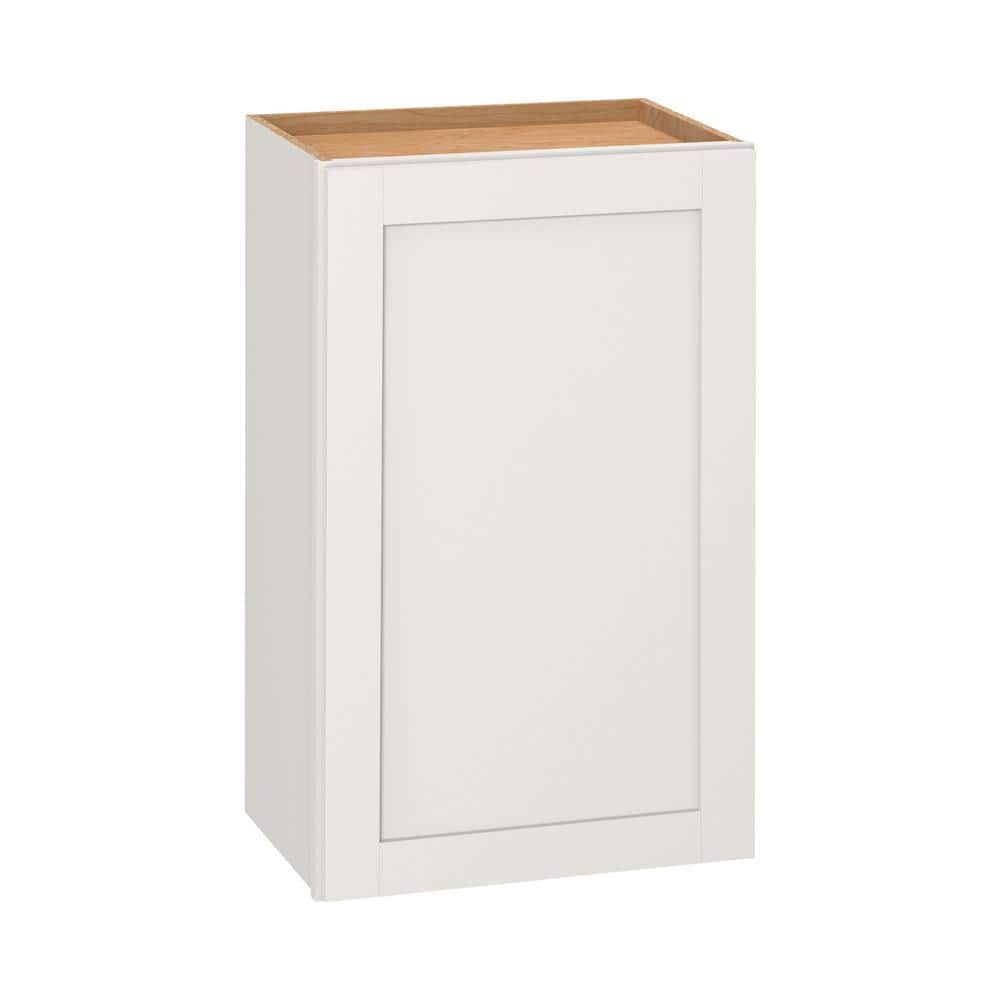 Hampton Bay - Westfield Feather White Shaker Stock Assembled Wall Kitchen Cabinet (18 in. W x 12 in. D x 30 in. H)
