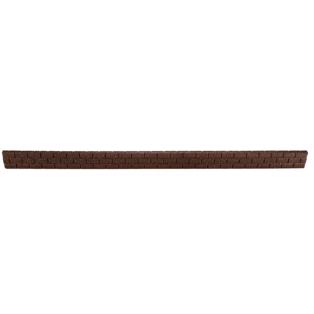 4 ft. Brickface Rubber Landscape Lawn Edging (Set of 6)