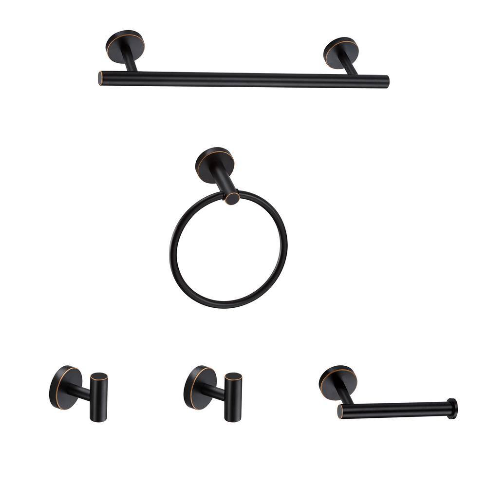 5-Piece Bath Hardware Set 16 in. with Mounting Hardware in Oil Rubbed Bronze price history on PriceWatchPro
