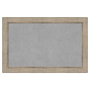 Trellis Silver 46 in. x 30 in Framed Magnetic Board