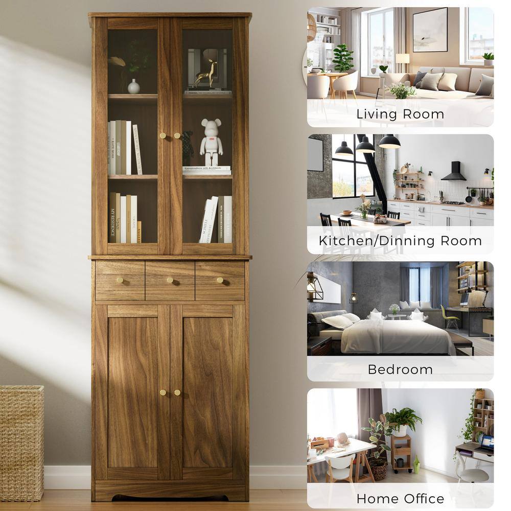 3Tier Natural Wood Pantry Organizer, Display TOUTD849 The