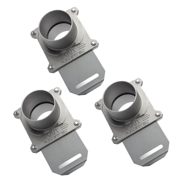 ‎POWERTEC 2-1/2 in. Aluminum Blast Gate for Dust Collection Systems (3-Pack)
