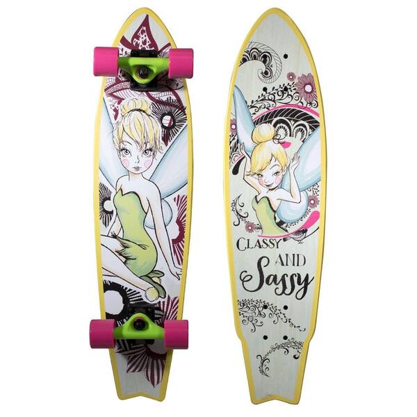 Disney Fairies Sassy Tink 31 in. Kids Longboard Skateboard