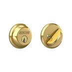 B60 Series Bright Brass Single Cylinder Deadbolt Certified Highest for Security and Durability