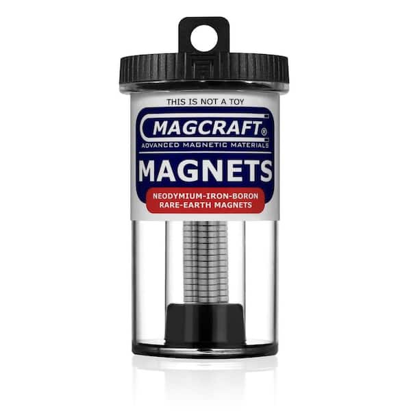 Magcraft Rare Earth 1/4 in. x 1/16 in. Disc Magnet (80-Pack)
