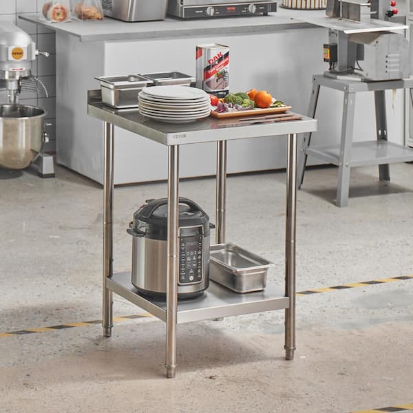 Working Table Roti Kitchen Island Stainless Steel 3-Tier Stainless Steel Work Table 36x24 ...