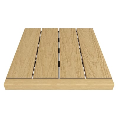 1/12 ft. x 1 ft. Quick Deck Composite Deck Tile Straight Trim in Australian Red Cedar (4-Pieces/Box)