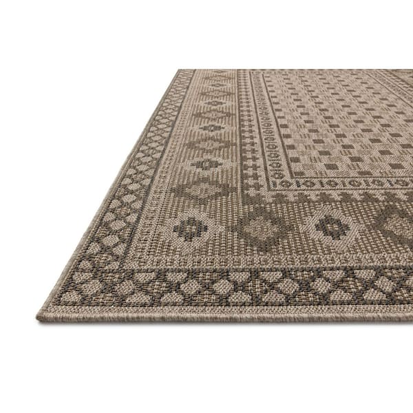 Chris Love Julia Providence Dove / Charcoal 5 ft. x 7 ft. 7 in.  Indoor/Outdoor Area Rug