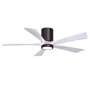Irene-5HLK 52 in. Integrated LED Indoor/Outdoor Brushed Bronze Ceiling Fan with Remote and Wall Control Included