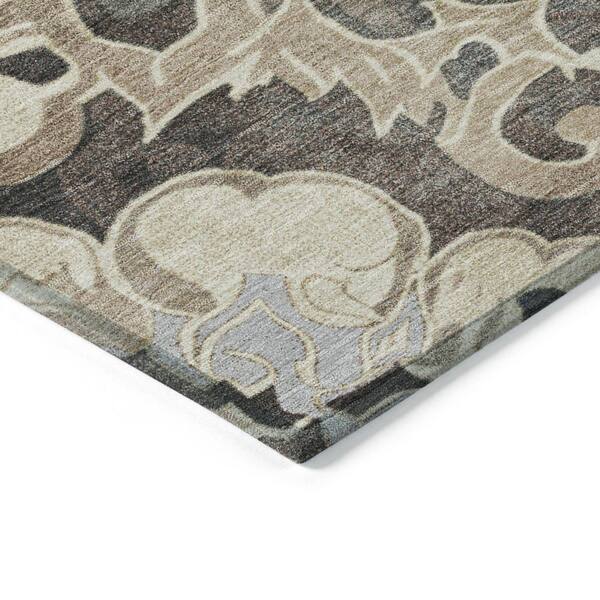 Chantille Machine Washable Indoor/Outdoor Abstract ACN1947 Chocolate 2 ft. x 3 ft. Accent Rug