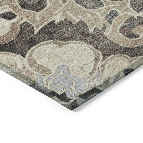 Chantille Machine Washable Indoor/Outdoor Abstract ACN1947 Chocolate 2 ft. 3 in. x 7 ft. 6 in. Runner Rug
