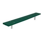 6 ft. Green Commercial Park In-Ground Recycled Plastic Bench without Back Surface Mount