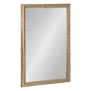 Johann 18.00 in. W x 24.00 in. H Gold Rectangle Traditional Framed Decorative Wall Mirror
