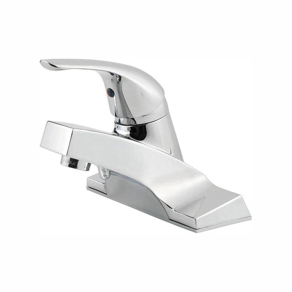 Polished Chrome Single Control 4" Centerset Bathroom Faucet