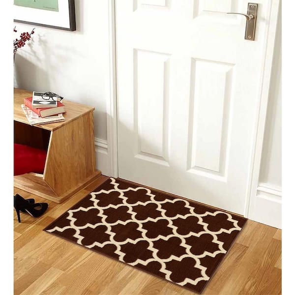 Msrugs Trellis Collection Brown 2 Ft X, Is Polypropylene Rugs Safe For Laminate Floors