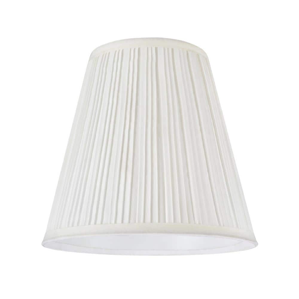 Off-White Pleated Fabric Empire Lamp Shade, 9''
