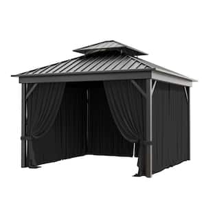 Kimunuk 10 ft. x 10 ft. Universal Outdoor Privacy Curtains, Gazebo