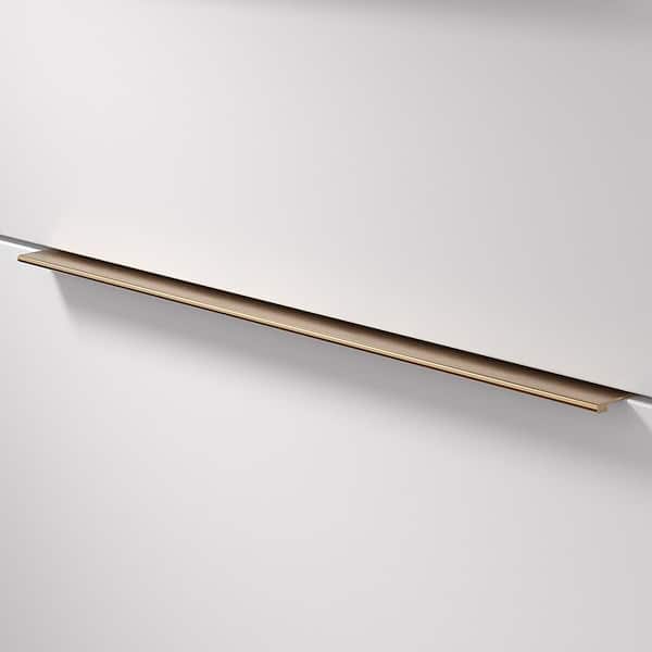 7-9/16 in. or 16-3/8 in. (192 mm or 416 mm) Champagne Bronze Contemporary Drawer Edge Pull 7-9/16 in. or 16-3/8 in. (192 mm or 416 mm) Champagne Bronze Contemporary Drawer Edge Pull