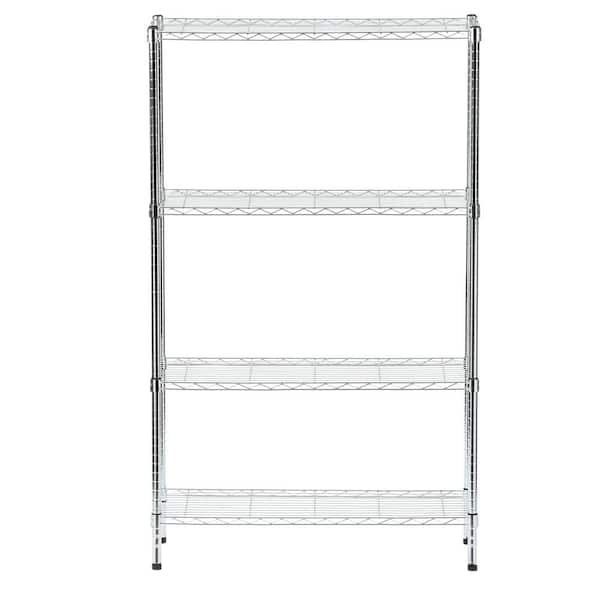 HDX Chrome 4-Tier Metal Wire Shelving Unit (36 in. W x 60 in. H x 14 in. D)