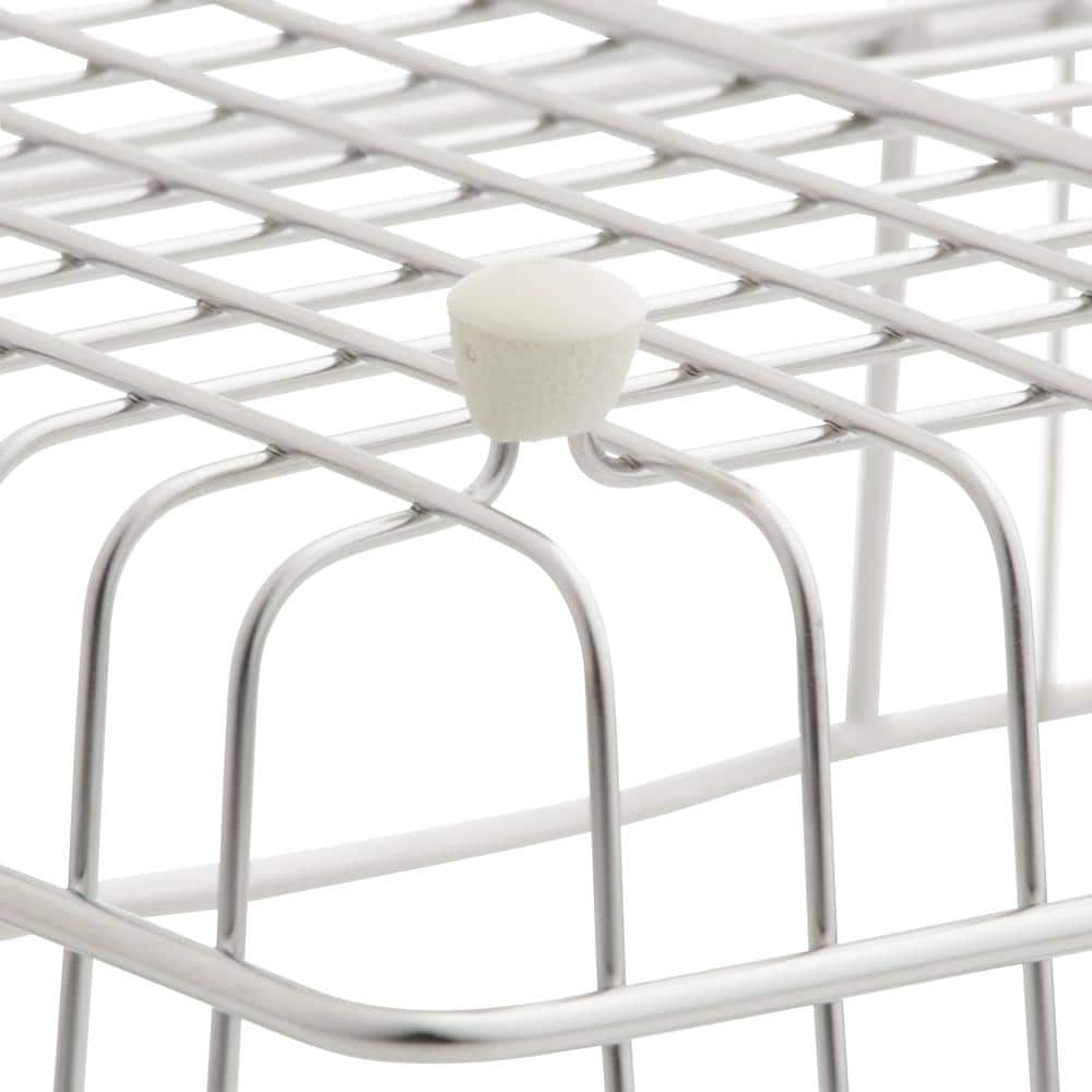 Stainless Steel Kitchen Sink Rinse Basket with Rubber Feet