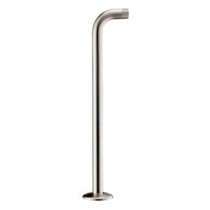15 in. Right Angle Shower Arm with Flange in Brushed Nickel