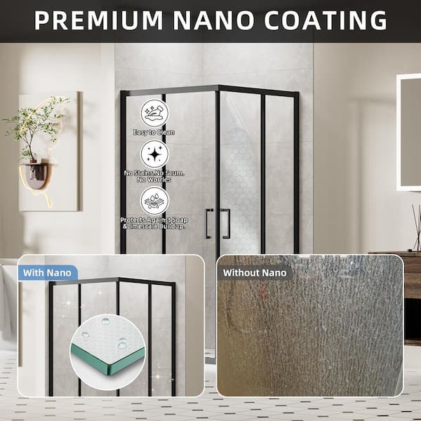 ACE DECOR Corner Shower Enclosure 36 in.D x 36 in.W x 72 in. H