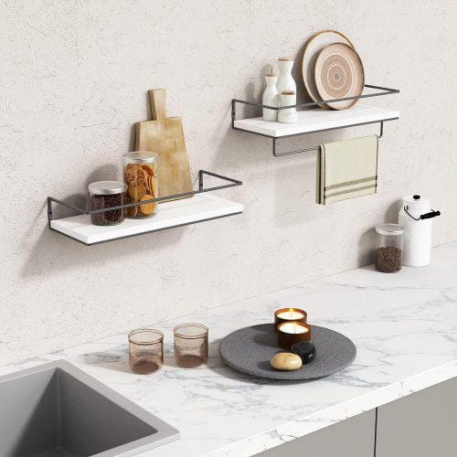 Aoibox 6 in. W x15.7 in. D Bathroom Floating Shelf Wall Mounted